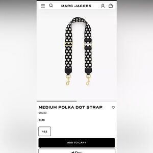 Marc Jacobs Black White Polka Dot Strap NWT